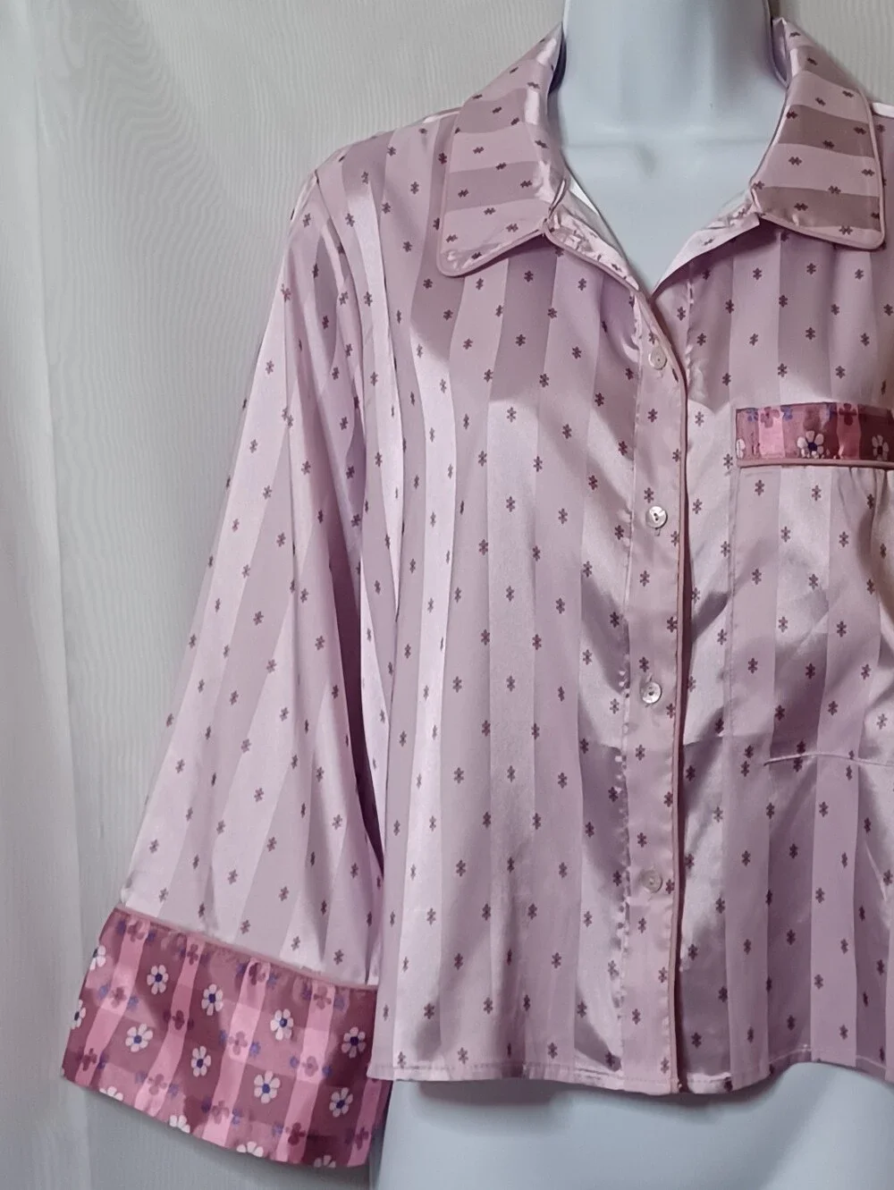 Free People Intimately Lilac Combo Floral Sleep Wear Top. L